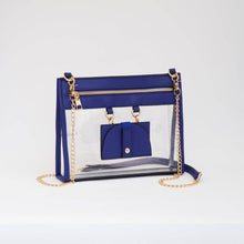 Load image into Gallery viewer, Clear Gameday Crossbody Bag With Sunglasses Holder