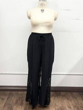 Load image into Gallery viewer, Plus Lace Panel Wide-Leg Pants 3