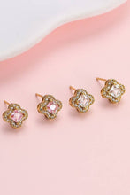 Load image into Gallery viewer, Clover Halo Stud Earrings