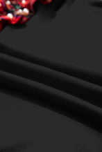 Load image into Gallery viewer, Plaid Patchwork Pearl Ruffle Sleeve T-Shirt