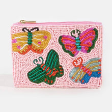 Load image into Gallery viewer, Colorful Butterfly Beaded Coin Purse