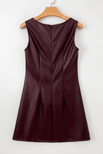 Load image into Gallery viewer, Vegan Leather Sleeveless Mini Dress