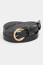Load image into Gallery viewer, Circle Buckle Leather Belt