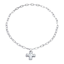 Load image into Gallery viewer, NOTABLE HAMMERED CROSS FRONT TOGGLE NECKLACE