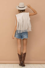 Load image into Gallery viewer, Faux Leather Fringe Braided Yoke Crop Waist Vest