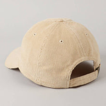 Load image into Gallery viewer, Cowgirl Text Solid Color Corduroy Baseball Cap