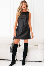 Load image into Gallery viewer, Vegan Leather Sleeveless Mini Dress