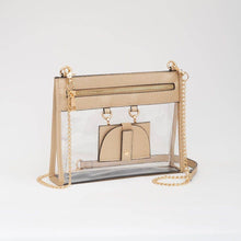 Load image into Gallery viewer, Clear Gameday Crossbody Bag With Sunglasses Holder