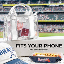 Load image into Gallery viewer, Clear Jelly Stadium Bag with Bow – Crossbody Purse
