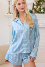 Load image into Gallery viewer, Satin Pajama Shorts With Lace Hem Detail