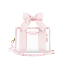 Load image into Gallery viewer, Clear Jelly Stadium Bag with Bow – Crossbody Purse