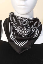 Load image into Gallery viewer, Light Paisley Design Square Bandana Scarf