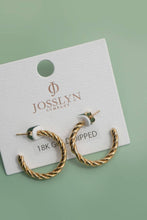 Load image into Gallery viewer, 18K STAINLESS STEEL WATERPROOF TARNISH FREE HOOPS