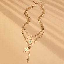 Load image into Gallery viewer, MULTI LAYER CELESTIAL MOON CHARM NECKLACE