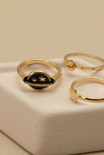 Load image into Gallery viewer, STAR MOON SPACE RING SET