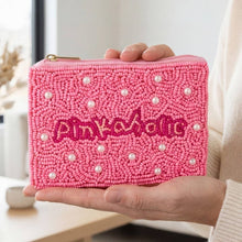 Load image into Gallery viewer, Pinkaholic Seed Beaded Coin Purse