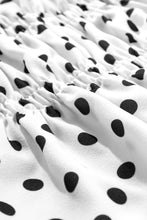 Load image into Gallery viewer, Polka Dot Bow Square Neck Puff Sleeve Top