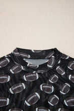 Load image into Gallery viewer, Game Day Football Mesh Sheer Long Sleeve Top: Black / XL