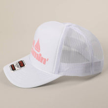 Load image into Gallery viewer, Boat Dreamin' Text Logo Printed Mesh Back Cap