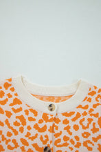 Load image into Gallery viewer, Leopard Drop Shoulder Chunky Cardigan Sweater