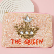Load image into Gallery viewer, The Queen Crown Seed Beaded Coin Purse