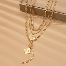 Load image into Gallery viewer, MULTI LAYER CELESTIAL MOON CHARM NECKLACE