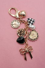 Load image into Gallery viewer, BOW CHECKER HEART FLOWER BAG CHARM | 80K049