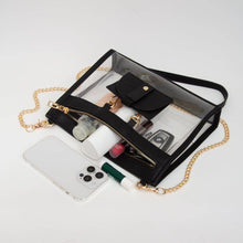 Load image into Gallery viewer, Clear Gameday Crossbody Bag With Sunglasses Holder