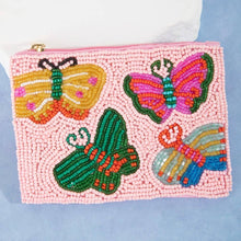 Load image into Gallery viewer, Colorful Butterfly Beaded Coin Purse