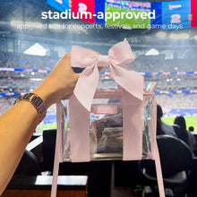 Load image into Gallery viewer, Clear Jelly Stadium Bag with Bow – Crossbody Purse
