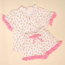 Load image into Gallery viewer, Slumber Party Pajama Shorts Set–Endless Daydream Cream