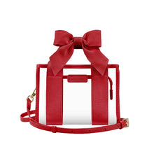 Load image into Gallery viewer, Clear Jelly Stadium Bag with Bow – Crossbody Purse