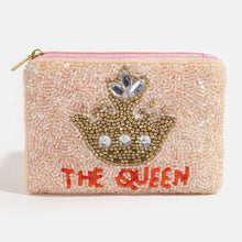 Load image into Gallery viewer, The Queen Crown Seed Beaded Coin Purse