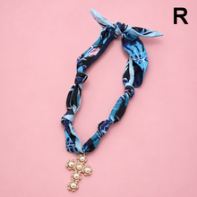 Load image into Gallery viewer, HANDMADE PRINTED SCARF NECKLACE