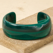 Load image into Gallery viewer, Wide Marble Resin Cuff Bracelet