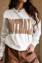 Load image into Gallery viewer, FOOTBALL Crewneck Sweatshirt: White / L