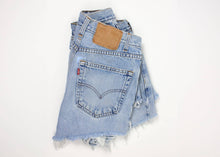 Load image into Gallery viewer, High-Rise Upcycled Denim Cutoff Shorts - Original