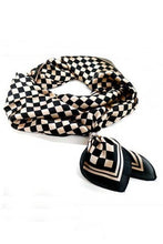 Load image into Gallery viewer, CHECKER PRINT BANDANA SCARF