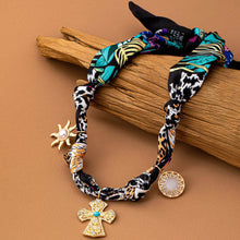 Load image into Gallery viewer, HANDMADE ANIMAL DESIGN SCARF NECKLACE - CROSS SUN