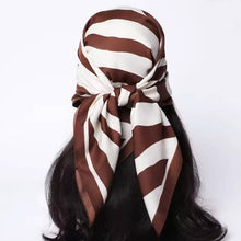 Load image into Gallery viewer, Large Vintage Zebra Print Bandana Scarf