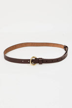 Load image into Gallery viewer, Circle Buckle Leather Belt