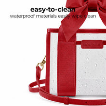 Load image into Gallery viewer, Clear Jelly Stadium Bag with Bow – Crossbody Purse