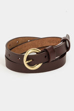 Load image into Gallery viewer, Circle Buckle Leather Belt