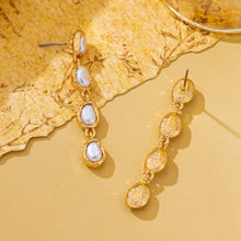 Load image into Gallery viewer, Organic Baroque Pearl Linear Drop Earrings | 80E62691