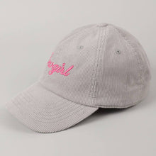 Load image into Gallery viewer, Cowgirl Text Solid Color Corduroy Baseball Cap