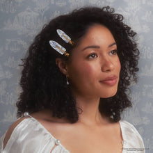 Load image into Gallery viewer, Bridgerton x Kitsch Creaseless Clips in Toile in Bloom