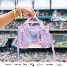 Load image into Gallery viewer, Clear Jelly Stadium Bag with Bow – Crossbody Purse
