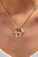 Load image into Gallery viewer, Western Rhinestone Horseshoe Charm Necklace