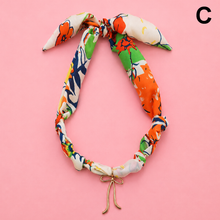 Load image into Gallery viewer, HANDMADE PRINTED SCARF NECKLACE