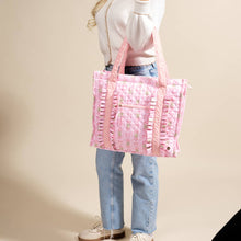 Load image into Gallery viewer, The Everyday Quilted Tote Bag–Oh So Fancy Pink